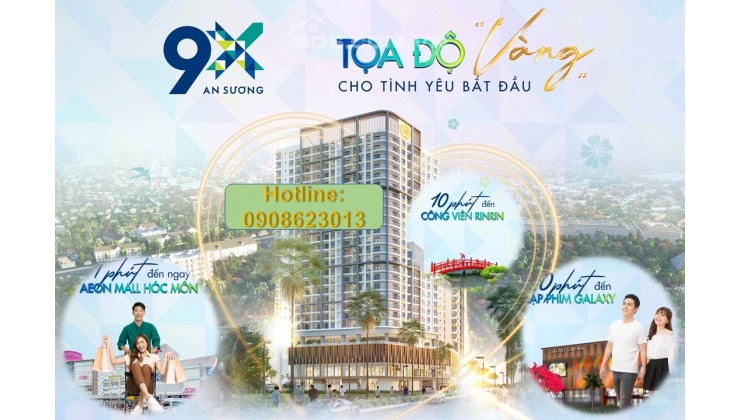 Căn hộ liền kề Aeon Mall Hóc Môn 9X An Sương, chỉ 30Tr/m2 có ngay hộ khẩu Thành Phố